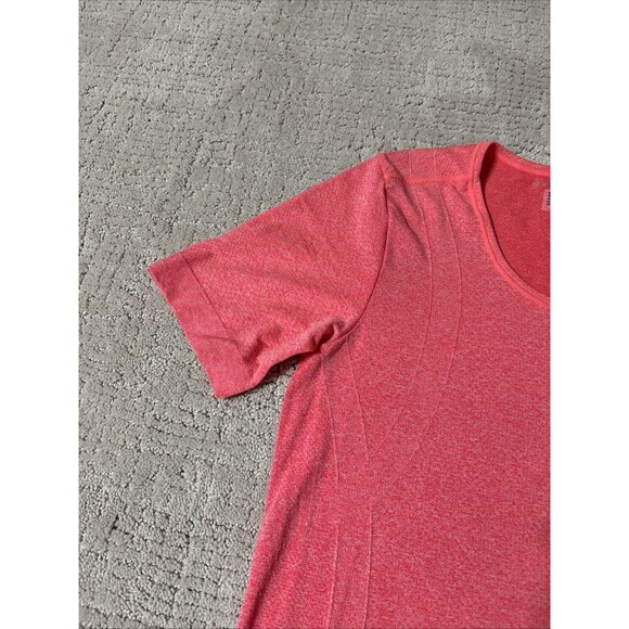 Under Armour Threadborne Fitted Seamless Short Sleeve Coral Pink Womens Size S - Picture 3 of 8